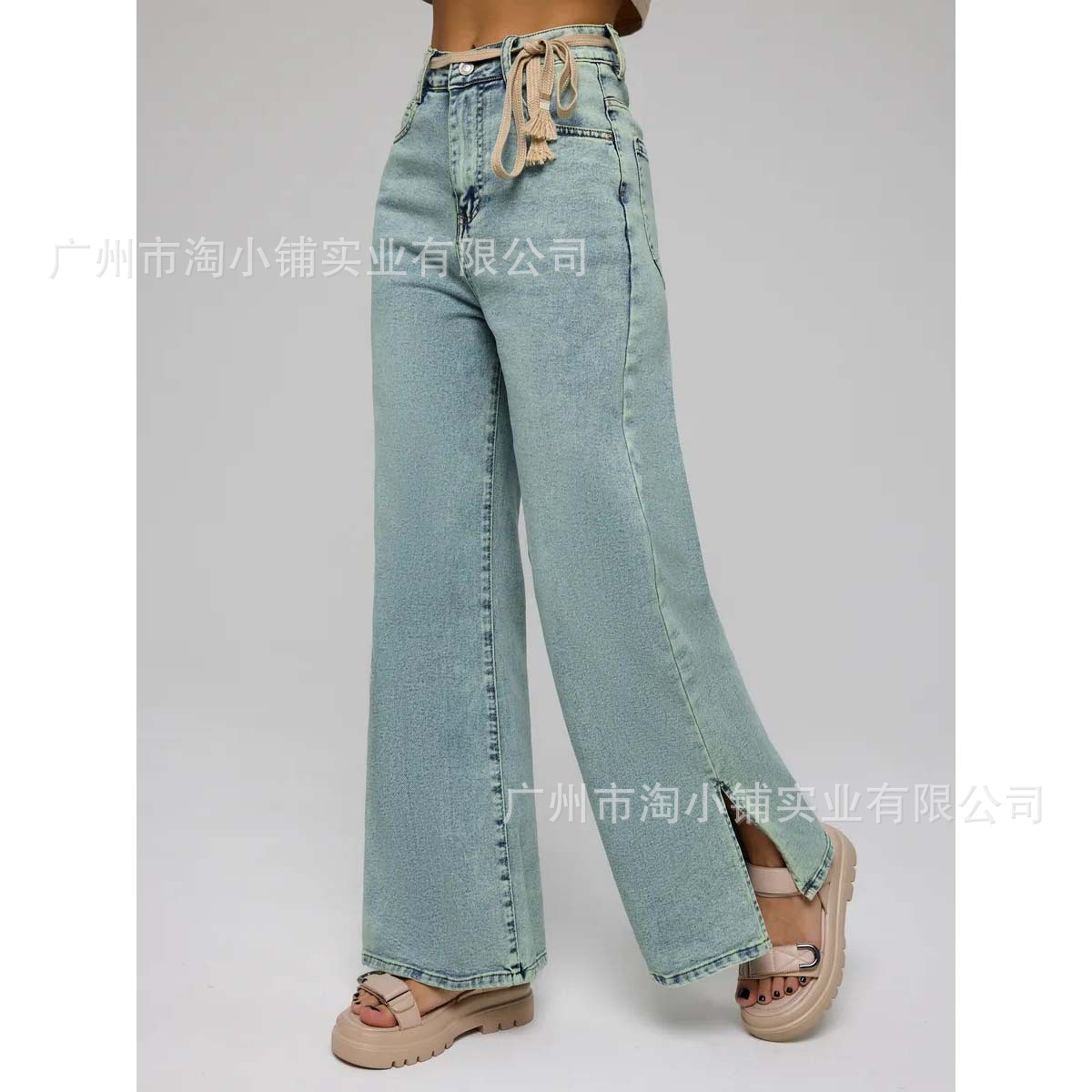 Wide-Leg Jeans for Women 2025 Spring New Retro High-Waisted Slimming Loose Versatile Straight Drape Floor-Length Pants