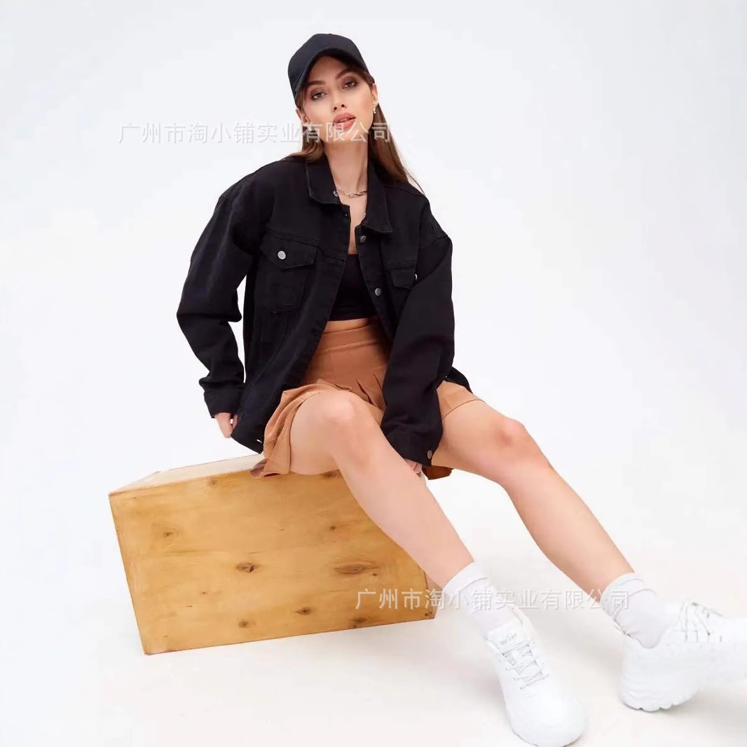 Workwear Pocket Jacket 2025 Spring New Women's Jacket Women's Casual All-match Women's Denim Jacket