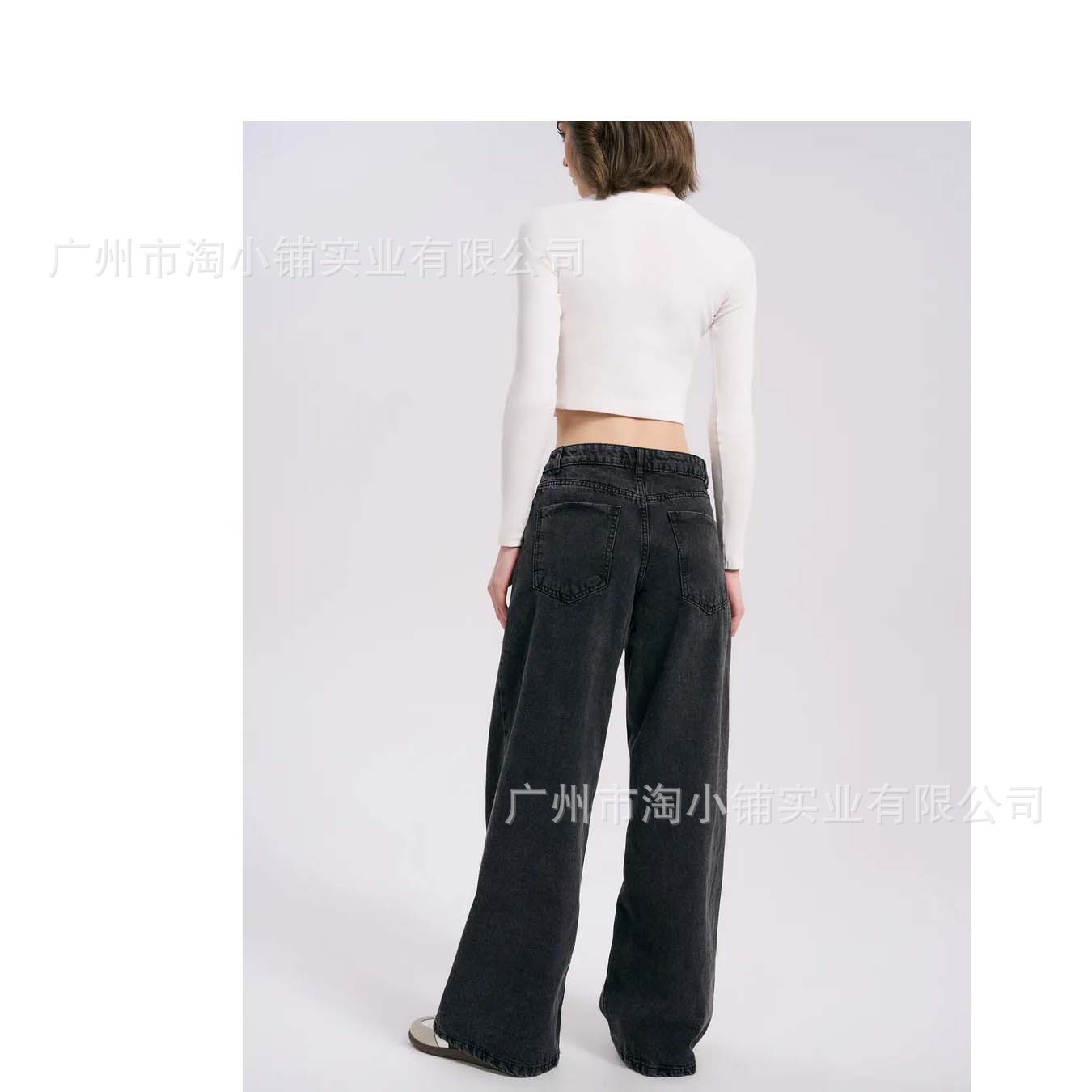2025 Spring New American Wide Leg Jeans Loose Straight High Waist Casual Trousers Women's Long Jeans