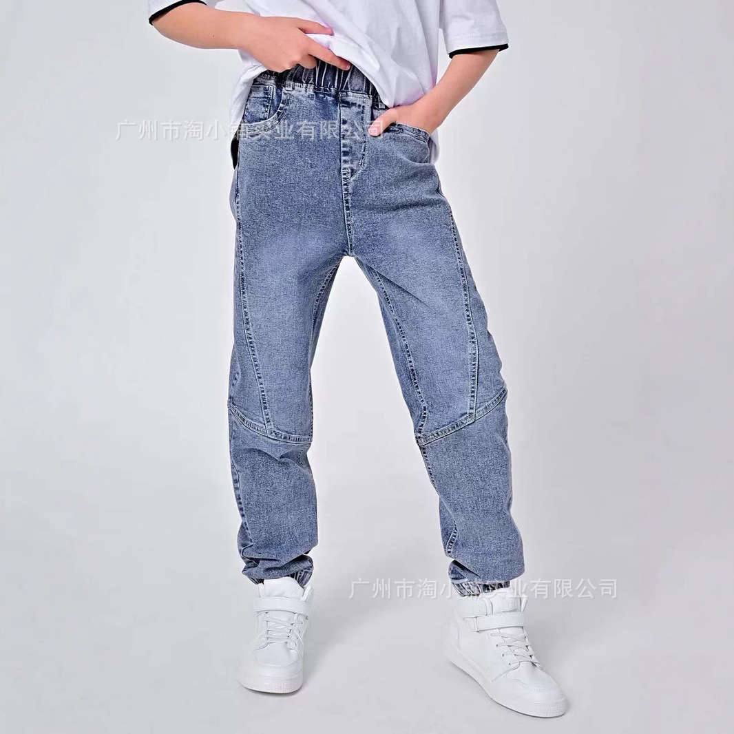 2025 Spring New Classic American Jeans High Street Washed Straight Tube Men's Long Pants for Teenagers