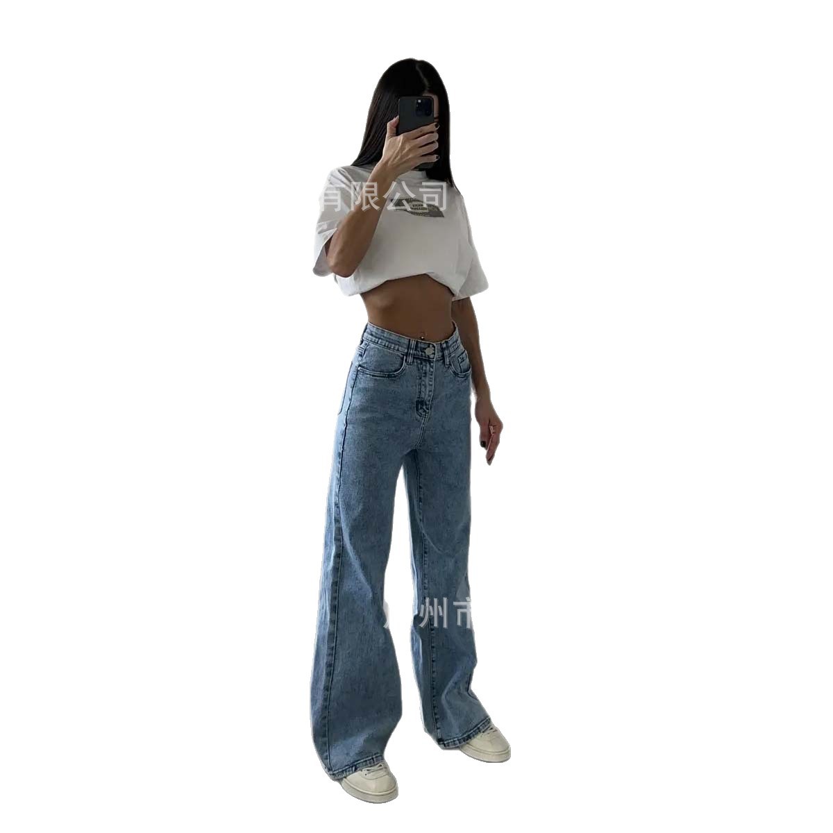 2025 New Retro Straight Loose Jeans for Women, New High-Waisted Slim Versatile Wide-Leg Floor-Length Jeans Trendy