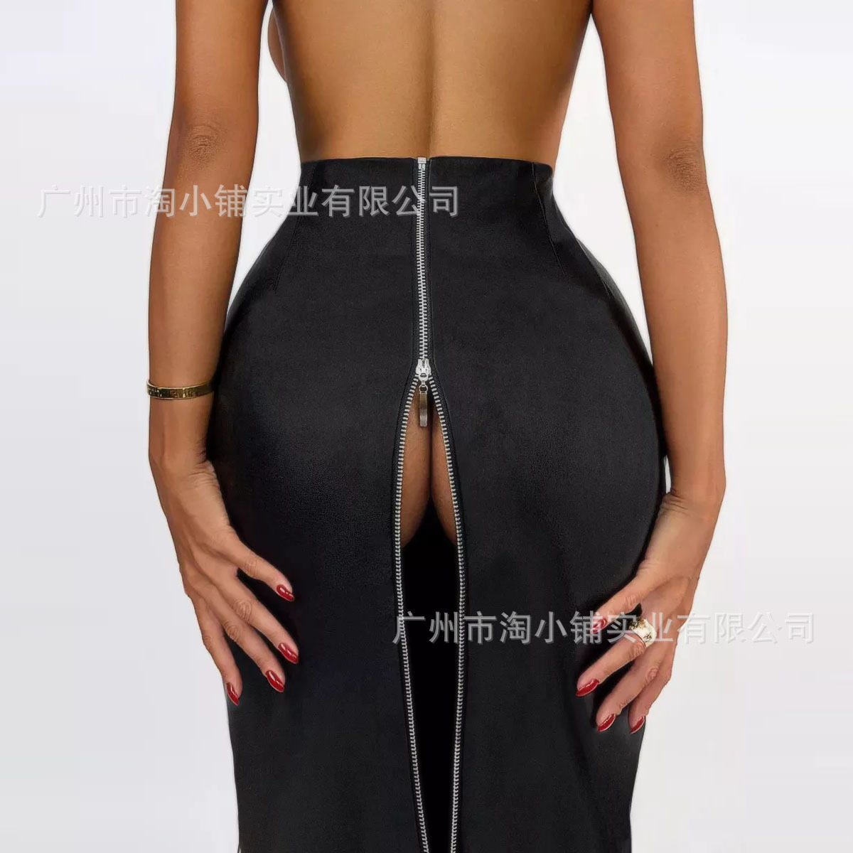 2024 new manufacturers wholesale cross-border Europe and the United States zipper belly ladies skirt sexy hot girl trend Joker dress