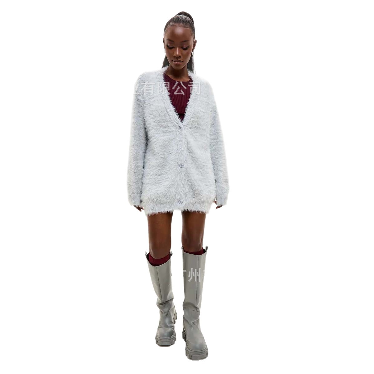 Spring and Autumn New Sweet Knitted Cardigan Sweater Tops Women's High-Quality Korean Style Loose Long-Sleeved Easiest for Match Thickened Top
