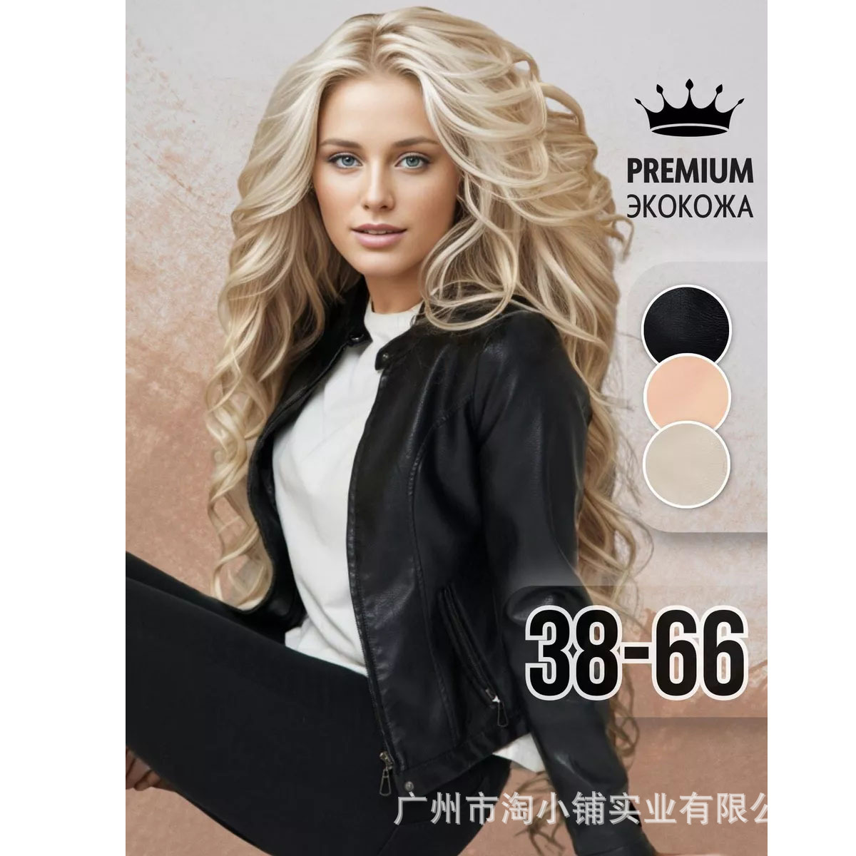 2024 Fashion Women's Leather Clothing Women's Short PU Leather Motorcycle Casual Leather Jacket Korean Style Slim Fit Autumn and Winter Coat Trendy European and American Style
