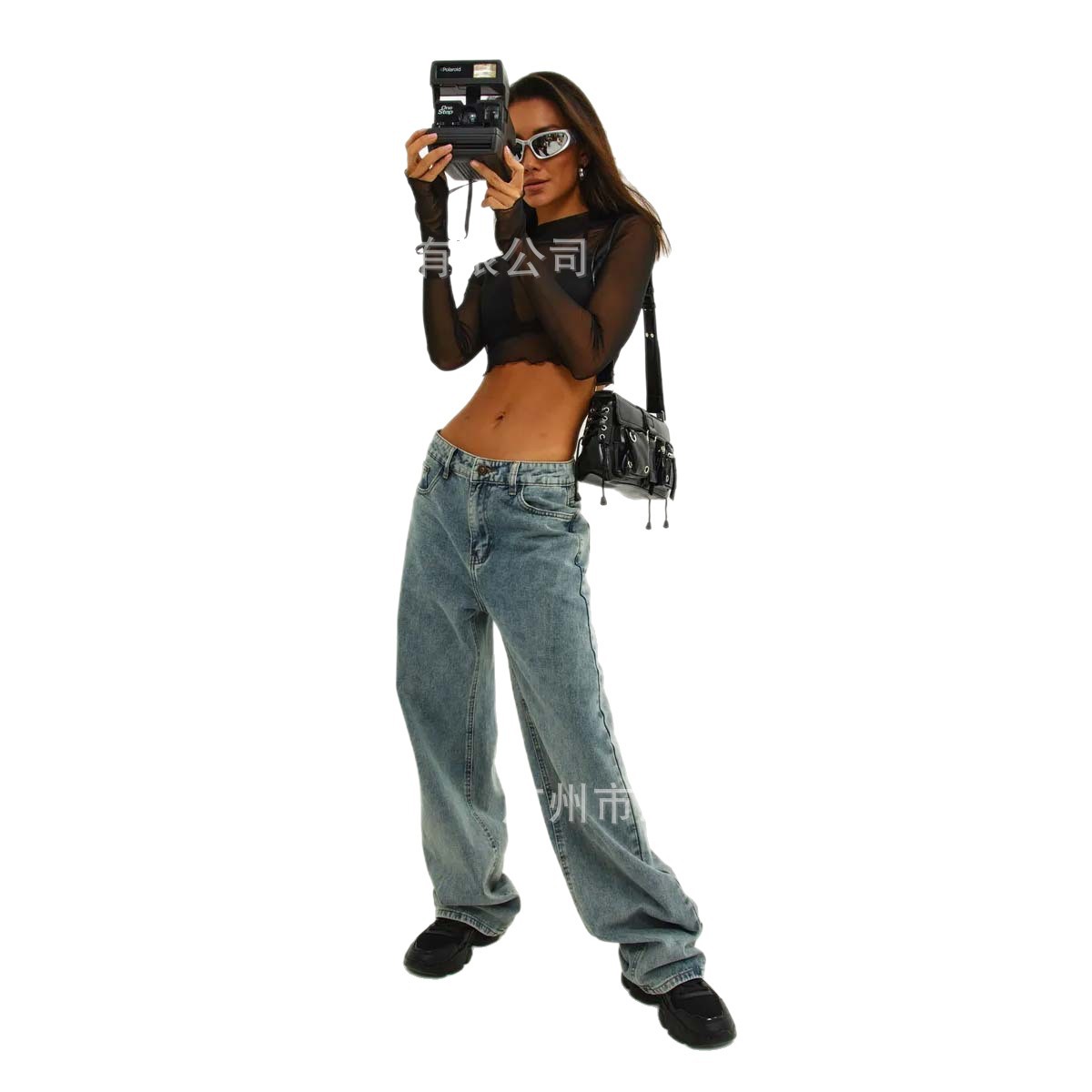 Wide-Leg Jeans for Women, Straight Long Pants, Floor-Length Pants, Drapey and High-End Feel, 2025 Spring New High-Waisted Slimming Pants