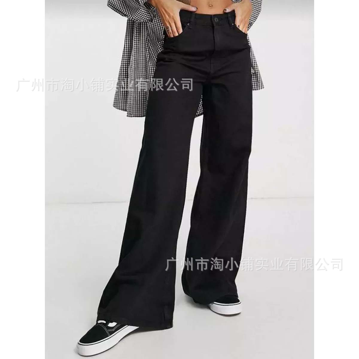 2025 Spring New Arrival Trousers All-Match Slimming Straight-Leg Wide-Leg Pants Jeans Trendy Women's Jeans