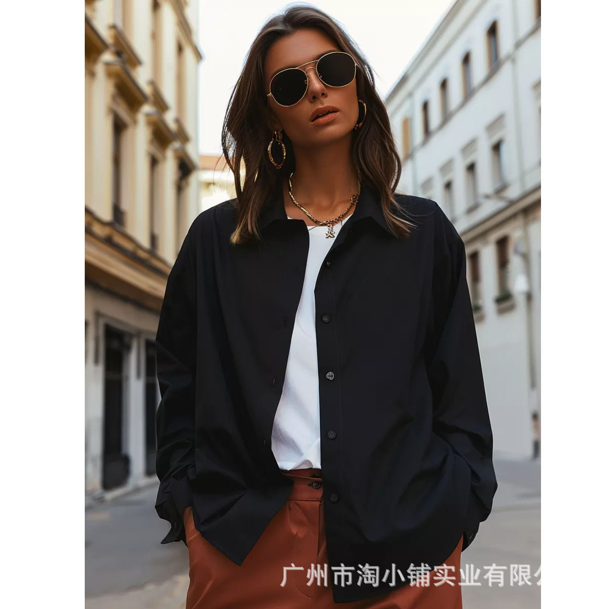 2024 foreign trade wholesale European and American women's French fashion short coat street casual breathable loose all-match fashion