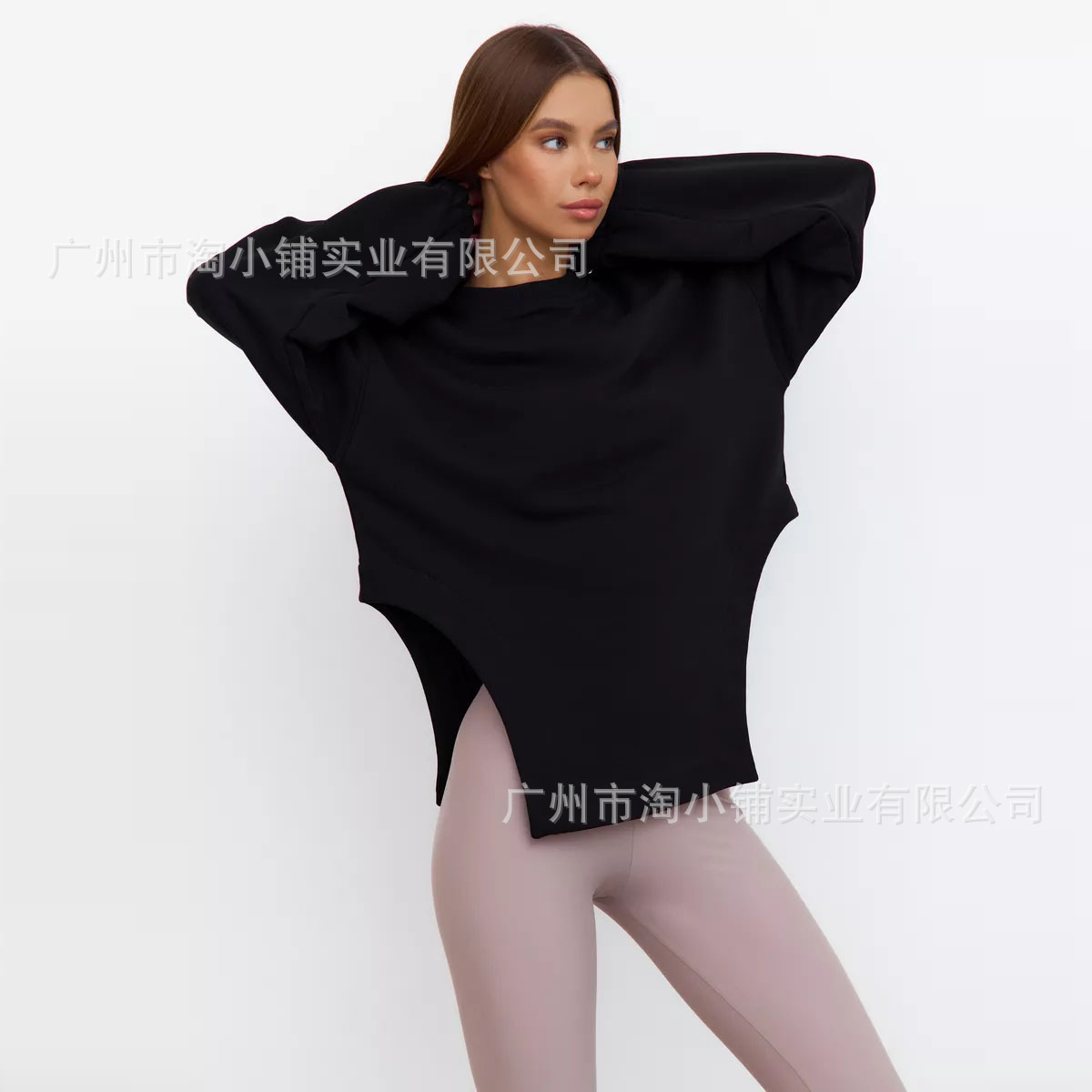2024 factory wholesale new cross-border long sleeve solid color loose top autumn and winter sweater warm trend Joker coat