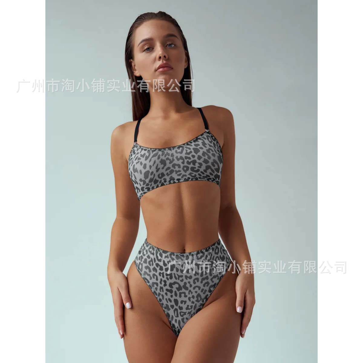2025 New Fashion European and American Leopard Print Split Two-piece Sexy Swimsuit Women's Bikini Sexy Swimsuit Women's suit