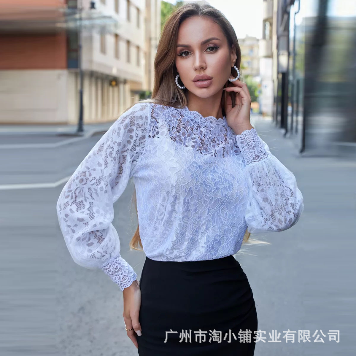 2024 factory wholesale new women's Amazon cross-border long sleeve lace loose foreign trade Europe and the United States ladies jacket explosions