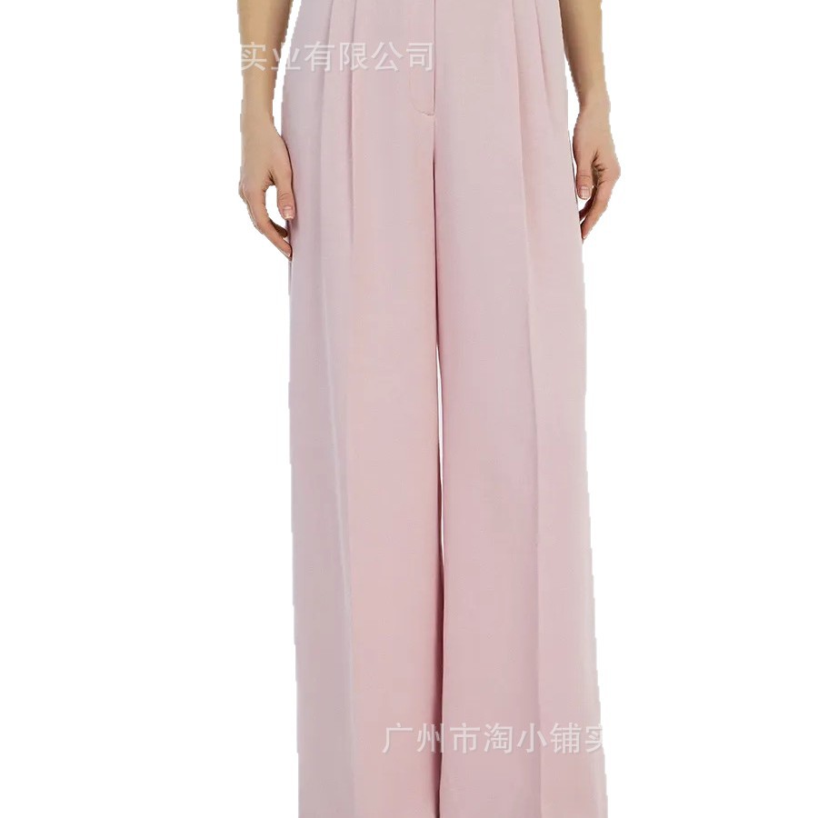 2025 New High-Waisted Floor-Length Suit Pants with Full Drape, Simple and High-End, a Must-Have Item for Summer Slimming