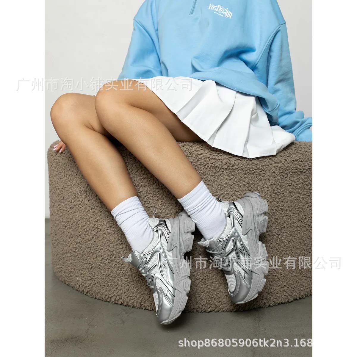 老爹鞋女2025年秋季新款ins潮厚底增高网面透气百搭休闲运动女鞋