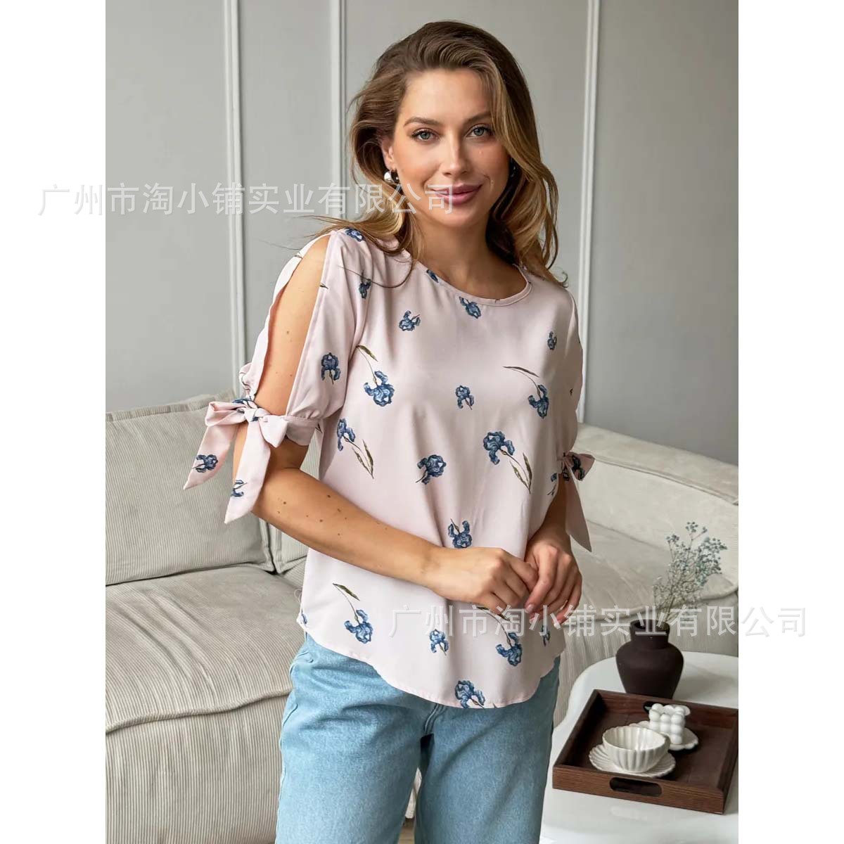 2025 New Summer Shirts Printed Women's Summer Tops Floral Print Fresh Short-Sleeved Trendy Comfortable Tops